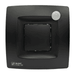 Soler & Palau SILENT DUAL 100 Matt Black Ø100mm bathroom extractor fan with humidity and PIR motion sensor