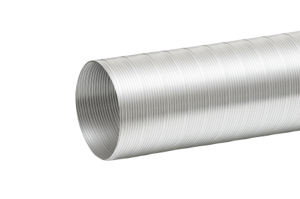 DEC International Semidec Ø100mm semi-flexible aluminium air duct 3m for HVAC and fume extraction