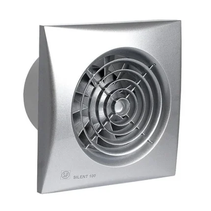 Soler And Palau SILENT-100 CHZ Silver Ø100 mm Bathroom Fan With Timer And Sensor