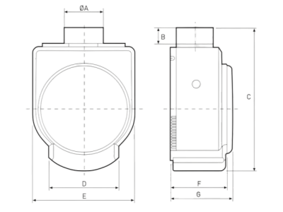 Soler And Palau CK-40 F Kitchen Extractor Fan Dimensions 370 mm Height 266 mm Width 100 mm Duct Connection