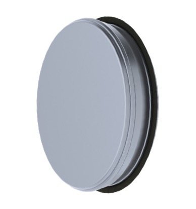 ETS NORD NAL Ø400mm Air Duct End Cap Galvanised Steel With Rubber Seal