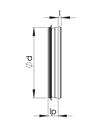 ETS NORD NAL Ø100mm End Cap For Air Ducts Dimensions Galvanised Steel With Rubber Seal