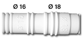 Tecnosystemi SCD3E0010 Corrugated Condensate Drain Pipe With Ø16/18 mm Push-Fit Sleeves Every 52 cm