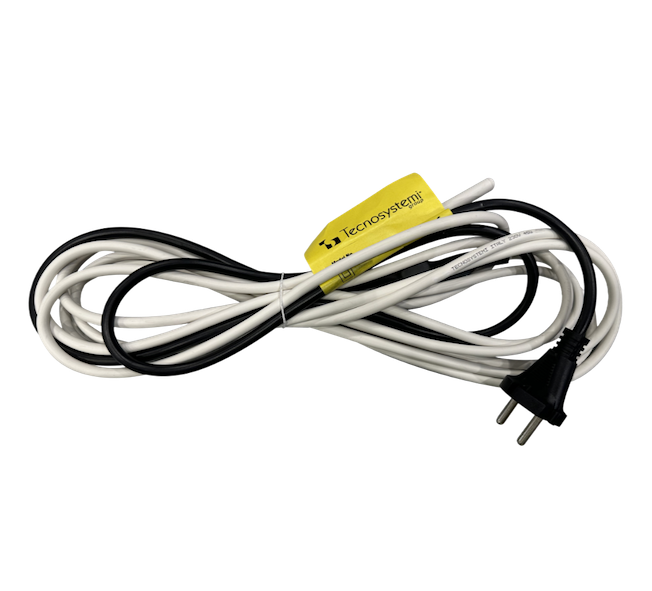 Tecnosystemi SCC300018 6 m Heating Cable With Thermostat For Condensate Drain Pipes Tecnosystemi SCC300018 Heating Cable With Thermostat And Schuko Plug 6m For Condensate Drain Freeze Protection