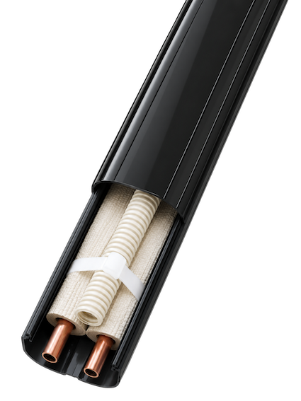 INABA DENKO SLIMDUCT SD-77-K Decorative PVC Lineset Cover For Refrigerant Pipes And Continuous Trunking Installation